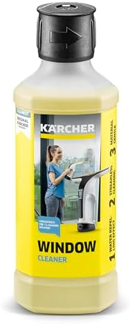 Kärcher Nettoyant vitres concentré RM 503 , pour un nettoyage sans traces des fenêtres, miroirs et cabines de douche, 500ml donnent 6,25l de liquide de nettoyage dilué, Jaune