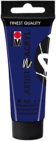 Marabu Artist 12200055970 - Acrylique blanc titane 970, 22 ml, peinture acrylique fine de qualité artistique, à base d'eau, consistance pâte, hautement pigmentée, très bonne brillance et opacité – Image 31