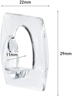 Command Mini crochet transparent avec bandes transparentes 17006CLRFGN – Image 2