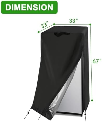 Guisong Housse imperméable et anti-poussière pour protéger les congélateurs verticaux/réfrigérateur à boissons - Convient pour les grandes pièces froides (83 x 83 x 170 cm (l x P x H) – Image 7