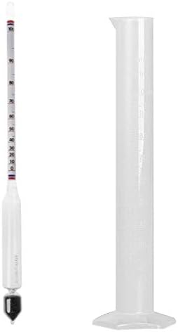 SHOTAY hydromètre testeur Vintage Bouteille de Mesure Ensemble Outils alcoolmètre Compteur d'alcool Compteur de Concentration de vin 0-100 hydromètre Alcool Outils Clair