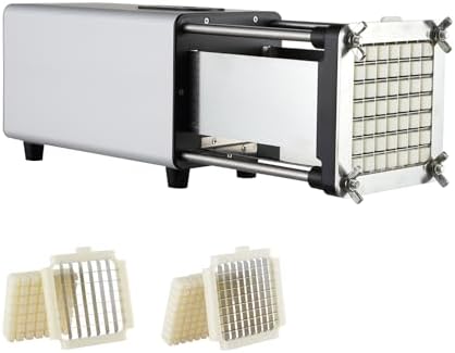 VEVOR Coupe-Frites Électrique, Coupe-Légumes Multifonction avec Lame en Acier Inoxydable de 12,7 mm et 9,5 mm, Trancheuse de Pommes de Terre avec Pieds Antidérapants, pour Concombres, Carottes – Image 11