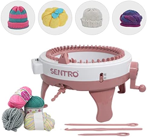 Uennm Machine à Tricoter, 48 Aiguilles à Tisser Intelligente Machines à Tricoter Rondes, Adultes et Enfants Planche à Tricoter Double métier à Tricoter Rotatif pour Chaussettes Chapeau écharpe (B) – Image 3