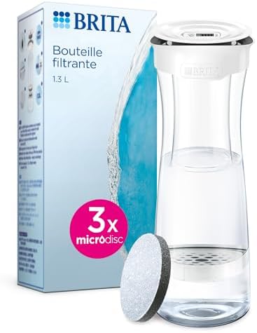 BRITA Bouteille filtrante Blanche graphite x3 filtres MicroDisc incl - réduit le chlore, certains PFAS, pesticides, herbicides et hormones, Préserve les minéraux tels que le calcium et le magnésium – Image 9