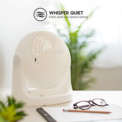 Iris Ohyama, Woozoo Ventilateur de Table, 23m², Inclinaison verticale à 360°, Blanc, 3 Vitesses, Silencieux, Portable, Idéal pour Chambre, Cuisine, Refroidisseur d'air, Puissant, PCF-HE18 – Image 5