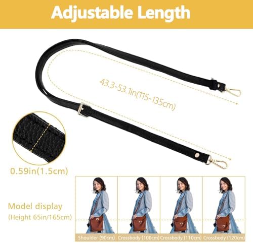 Csirnto Sangle Réglable pour Bandoulière Bandouliere pour Sac Sangles de Remplacement pour Sacs à Main Sac à Main Anse de Sac Sangle Sac Bandouliere Anse pour Sac à Main Remplacement Cuir – Image 6