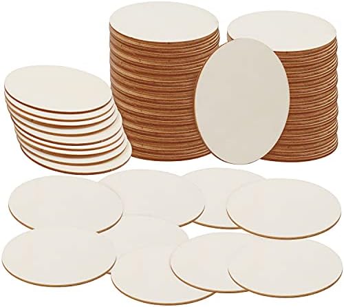 Belle Vous Lot de 100 Disques de Bois Bruts - Tranche de Bois 10 cm avec 2 mm d’Epaisseur - Rondin de Bois Naturel pour vos Décorations, Loisirs, Etiquettes, Sous-Verre, Ornements, Bricolag