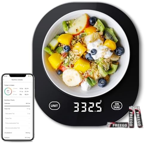 arboleaf Balance de Cuisine 10kg/0,5g, Balance Cuisine qui Calcule les Calories, Balance Nutritionnelle Connectée, Rechargeable USB – Image 13