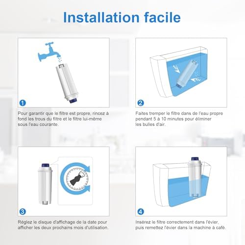 Molifal 6 pièces Filtre de remplacement pour De'Longhi DLSC002, SER3017, 5513292811 - Compatible avec Dinamica, Magnifica S, Eletta Explorer, ETAM, EPAM et ECAM – Image 6