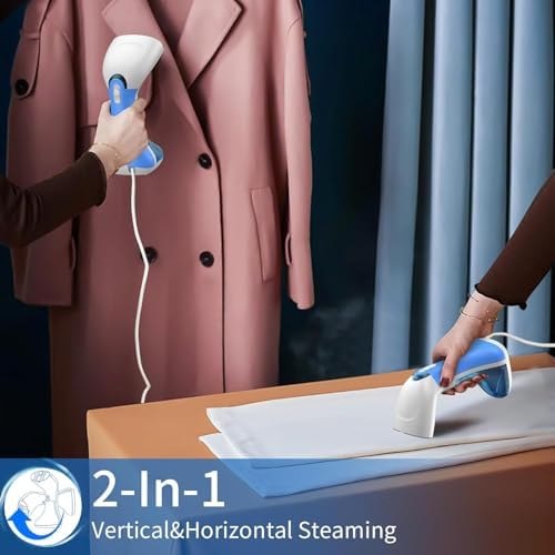 Midmoon Défroisseur Vapeur Vertical, Fer à Repasser Portable 1000W 150ml Voyage Vapeur Steamer, 30S Réchauffage Rapide Défroisseur pour La Maison, Le Bureau (White) – Image 5