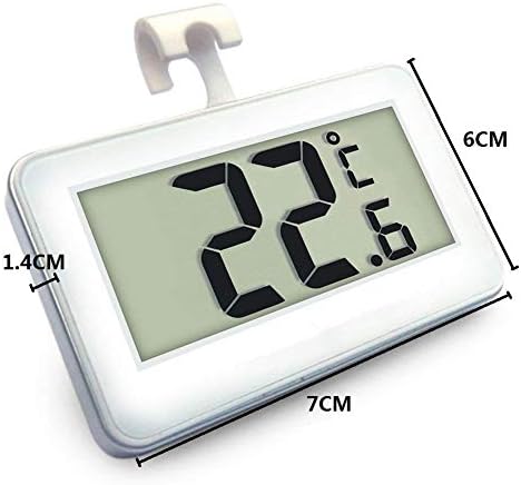 Thermomètre pour réfrigérateur Thermomètre numérique pour réfrigérateur LCD Moniteur pour thermomètre numérique avec congélateur Triple système d'accroche:crochet,support,magnétique【Blanc】 – Image 2
