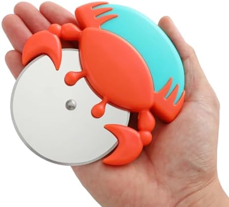 Roulette à Pizza Crabe créatif,Bootoow Roulettes à Pizza,Roulette à Pizza Original,Couteau à Pizza En Acier Inoxydable Et Plastique,Disc Coupe Pizza,Décoration Idéale Et Cadeau Créatif,Coupe Pizza – Image 5