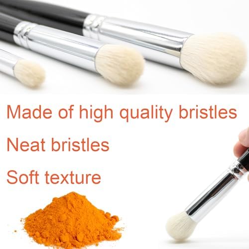 Himmlfel Dry Brush Modélisme Pinceaux, 7 Pinceaux Fin Peinture +3 Drybrush Pinceaux pour Aquarelle,Acrylique,Miniature, Citadel,Warhammer, Professionnels Pinceau Brossage a Sec pour Peinture Figurine – Image 4