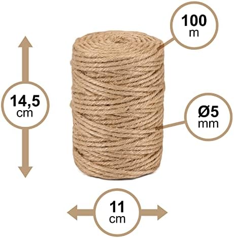 Ficelle Jute naturelle Ø5mm ±100 m La Cordeline CJN33, Naturel – Image 4