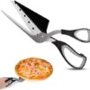 TNOMSNO Ciseaux à pizza, Ciseaux pizza Coupe Pizza Découpe Pizza Cutter en Acier Inoxydable, 27.5cm Ciseaux de Cuisine Multifonctionnels pour Couper les Pizzas, les Pâtes et les Tartes (Noir)