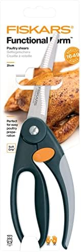 Fiskars Cisaille à volaille, Longueur totale: 25 cm, Acier/Plastique, Functional Form, 1003033, Noir/Gris/Orange – Image 7