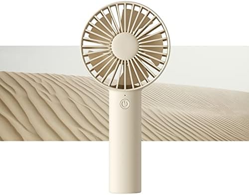 JISULIFE Mini ventilateur portatif, portable et petit avec 3 vitesses, batterie rechargeable USB, fonctionne pour l'extérieur, les voyages, les concerts, les cadeaux pour femmes et hommes - Marron