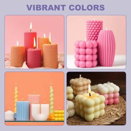 Alaoo Colorant Liquide pour Bougies,8 Couleurs Colorant de Bougie Liquide pour Bougie DIY,Bougies à Haute Concentration Couleurs,Kit Pigment de Bougie Concentrée,10 ML par Couleur – Image 4