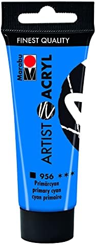 Marabu Artist 12200055970 - Acrylique blanc titane 970, 22 ml, peinture acrylique fine de qualité artistique, à base d'eau, consistance pâte, hautement pigmentée, très bonne brillance et opacité – Image 14