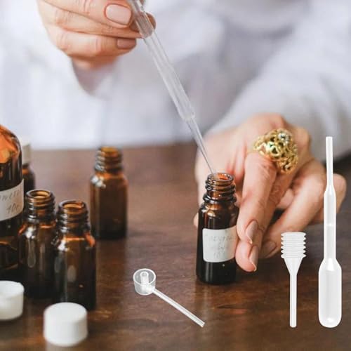 MUNSKT 10 Pièces Petit Entonnoir en Aluminium, Compte-gouttes en Plastique, Distributeur en Plastique pour le Remplissage de Bouteilles d'Huile Essentielle, de Poudre Pailletée,d'Artisanat et de Sable – Image 5