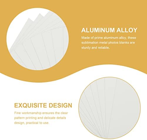 Sewroro 10 Pièces Sublimation en Aluminium Panneau Photo Métal Panneaux en Aluminium Panneau de Sublimation Plaque D'aluminium pour L'impression Sublimation DIY Photo – Image 3