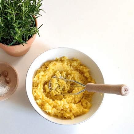 HOFMEISTER® 30cm Pressepurée pour pommes de terre, légumes, fruits & choucroute Résistant à la chaleur, antibactérien, antirayures, presseherbes robuste en bois de hêtre, fabriqué en Europe, – Image 3