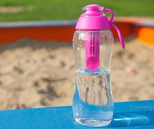 Dafi Gourde Filtrante Soft, 1 Filtre à Charbon Actif Rose 0,3 L - Filtre le Chlore et autres contaminants, Gourde Sport Transparente, Bouteille Filtrante Sans BPA, Gourde Paille, Bouteille d'eau – Image 5