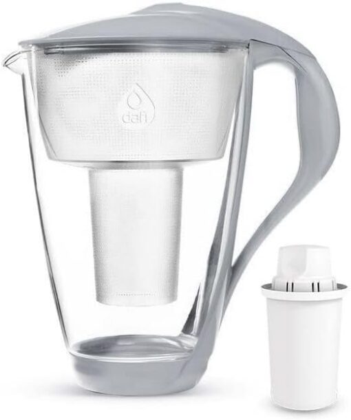 Dafi CRYSTAL Carafe Filtrante en Verre LED 2L, 1 Filtre Classique, Blanc - Cartouche à Charbon actif, Réduit le Calcaire et le Chlore, Filtration de l'eau, Carafe Filtre eau - Sans BPA – Image 11