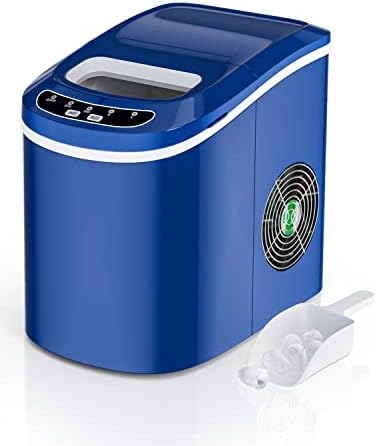 RELAX4LIFE Machine à Glaçons Autonettoyante 12KG par Jour, 9 Glaçons en 6-13 Mins,Réservoir 2.2 L pour Bureau Cuisine Bar, 24,2x35,8x32,5CM(Rouge) – Image 12