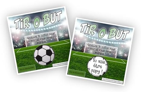 Carte à gratter personnalisable - Message au choix - Annonce originale grossesse ou événement - Modèle ticket de jeu Chance (Dégradé violet et bleu) – Image 8