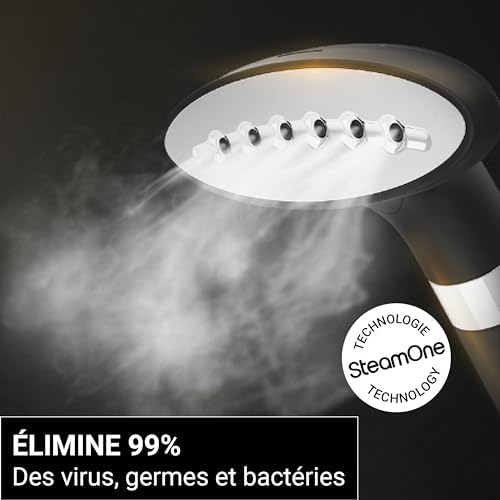 STEAMONE - Defroisseur Vapeur Vertical - Steamer Puissant 2000W - Qualité Professionnelle - Fer à Repasser - Grand Réservoir 3,5L - Accessoires inclus - Cable de 2,5m - Entreprise Française - T2000B – Image 3
