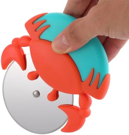 Roulette à Pizza Crabe créatif,Bootoow Roulettes à Pizza,Roulette à Pizza Original,Couteau à Pizza En Acier Inoxydable Et Plastique,Disc Coupe Pizza,Décoration Idéale Et Cadeau Créatif,Coupe Pizza – Image 3