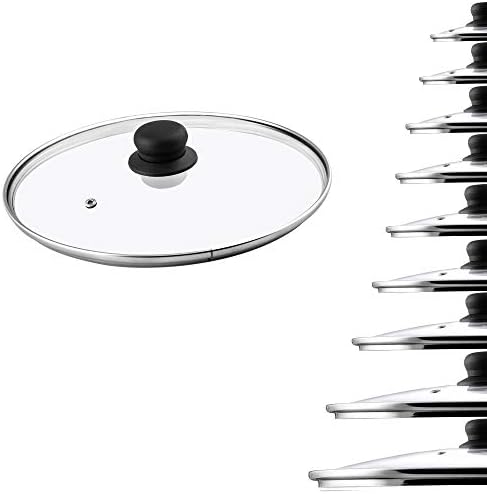 KADAX Couvercle en Verre pour Poeles et Casseroles, Couvercle Résistant à la Chaleur avec Poignée en Plastique pour une Cuisine Facile et Sûre (28 cm)
