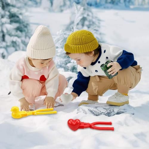 2 PCS/Set Rice Moule pour les enfants de qualité alimentaire PP Cœur antidérapant et moule de canard Moule de brique de sable pratique pour la fabrication de sandball de boule de neige aux sus – Image 4