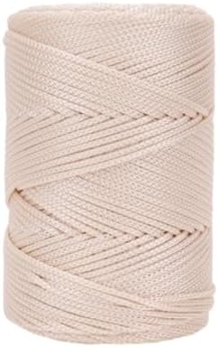 WNDUOKXH Fils à Crochet tricotés Creux en Polyester, Cordon épais pour l'artisanat de Bricolage, Fils à Crochet Creux pour Bricolage, Large Application, Kaki Clair – Image 12