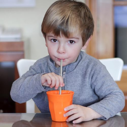 Lot de 6 spatules à dessert, 6 pailles en acier inoxydable, mini cuillères carrées, cuillères mélangeuses à café au miel, cuillères à café avec long manche, cuillère à café, cuillère à glace, cuillère – Image 6