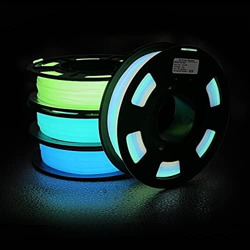 iSANMATE Filament PLA 1.75 empaqueter, Filament Imprimante 3D PLA Glow in the Dark Filament multicolore, bleu, vert, bleu clair, Dimensionnelle +/- 0.03 mm, 250gX4 Spool – Image 2