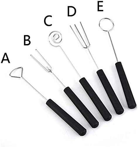 LATRAT Lot de 5 fourchettes à fondue en acier inoxydable - Embouts pour fruits - Fourchette de plongée pour chocolats et truffes - Pour faire des chocolats faits à la main – Image 2