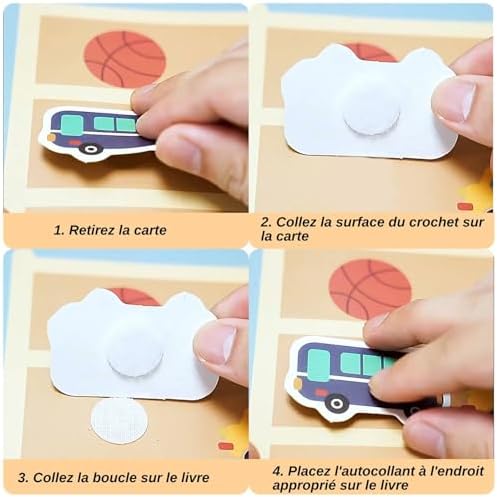 Scratch Autocollant 20mm, 600 Pcs Pastille Scratch Autocollant Crochets et Boucles, Scratch Autocollant Double Face Rond Blanc, Autocollantes Points pour DIY, Artisanat etc. (20mm 300 Paires) – Image 3