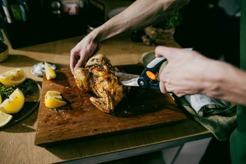 Fiskars Cisaille à volaille, Longueur totale: 25 cm, Acier/Plastique, Functional Form, 1003033, Noir/Gris/Orange – Image 3