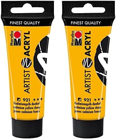 Marabu Artist 12200055970 - Acrylique blanc titane 970, 22 ml, peinture acrylique fine de qualité artistique, à base d'eau, consistance pâte, hautement pigmentée, très bonne brillance et opacité – Image 11