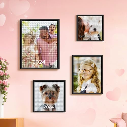 DPDP Diamond Painting Personnalisé Photo - Custom Broderie Diamant Personnalisé Kit Complet, DIY 5D par Nombre Kits Full Drill Broderie Peintures Photos Arts Mur Décor 30x40cm – Image 3