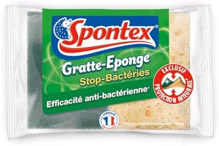 Spontex - Gratte-Eponge Stop-Graisse - 2 éponges grattantes vertes protection anti-graisse – Image 12