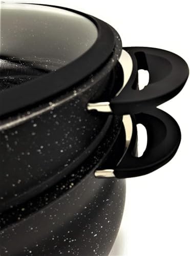 Royal Swiss® Couscousiere Noire en Pierre 8 litres – Image 4