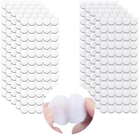 Scratch Autocollant 20mm, 600 Pcs Pastille Scratch Autocollant Crochets et Boucles, Scratch Autocollant Double Face Rond Blanc, Autocollantes Points pour DIY, Artisanat etc. (20mm 300 Paires) – Image 9