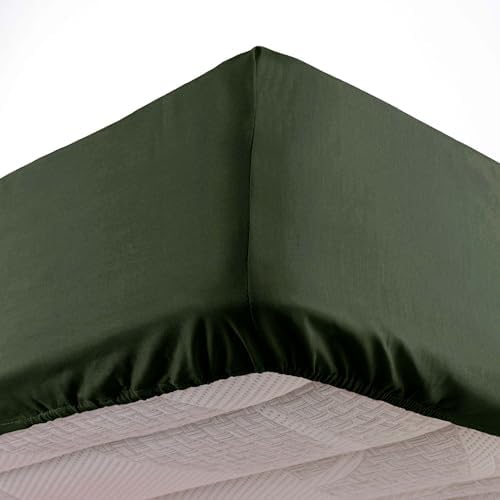 douceur d'intérieur, Drap Housse (140 x 190 cm) Oscar Anthracite, Microfibre Unie – Image 14