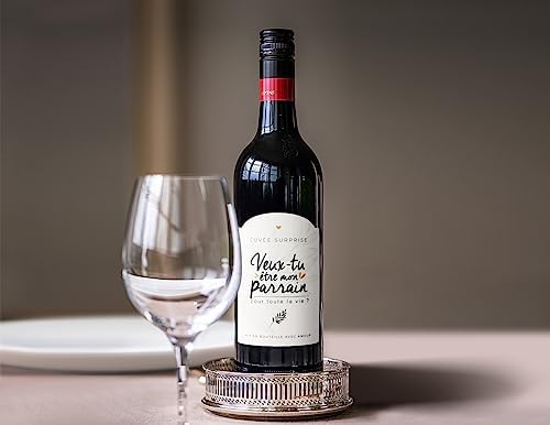 Manahia étiquette bouteille parrain - Veux-tu être mon parrain ? étiquette vin demande parrain - annonce naissance - demande parrain - annonce parrain - futur parrain - baptême – Image 3