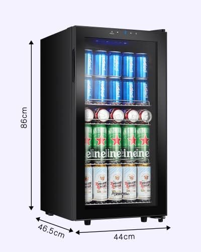 Kalamera Réfrigérateur à boissons KRC-86GE avec panneau de commande tactile, zone de refroidissement 3-18°C, réfrigérateur à bouteilles 86 litres, éclairage intérieur LED bleu, 41 dB – Image 5