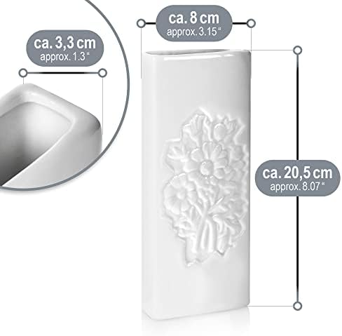 com-four® 3X humidificateur d'air en céramique - évaporateur de radiateur pour humidifier l'air ambiant - évaporateur d'eau - évaporateur de Chauffage (03 pièces - gaufrage Fleur) – Image 6
