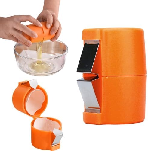 Outil De Casse-œufs, Ouvre-coquilles D'œufs, Outil De Craquage De Coquille D'œuf, Séparateur De Coquilles D'œufs Portatif Outils De Cuisson De Cuisine (Orange) – Image 8